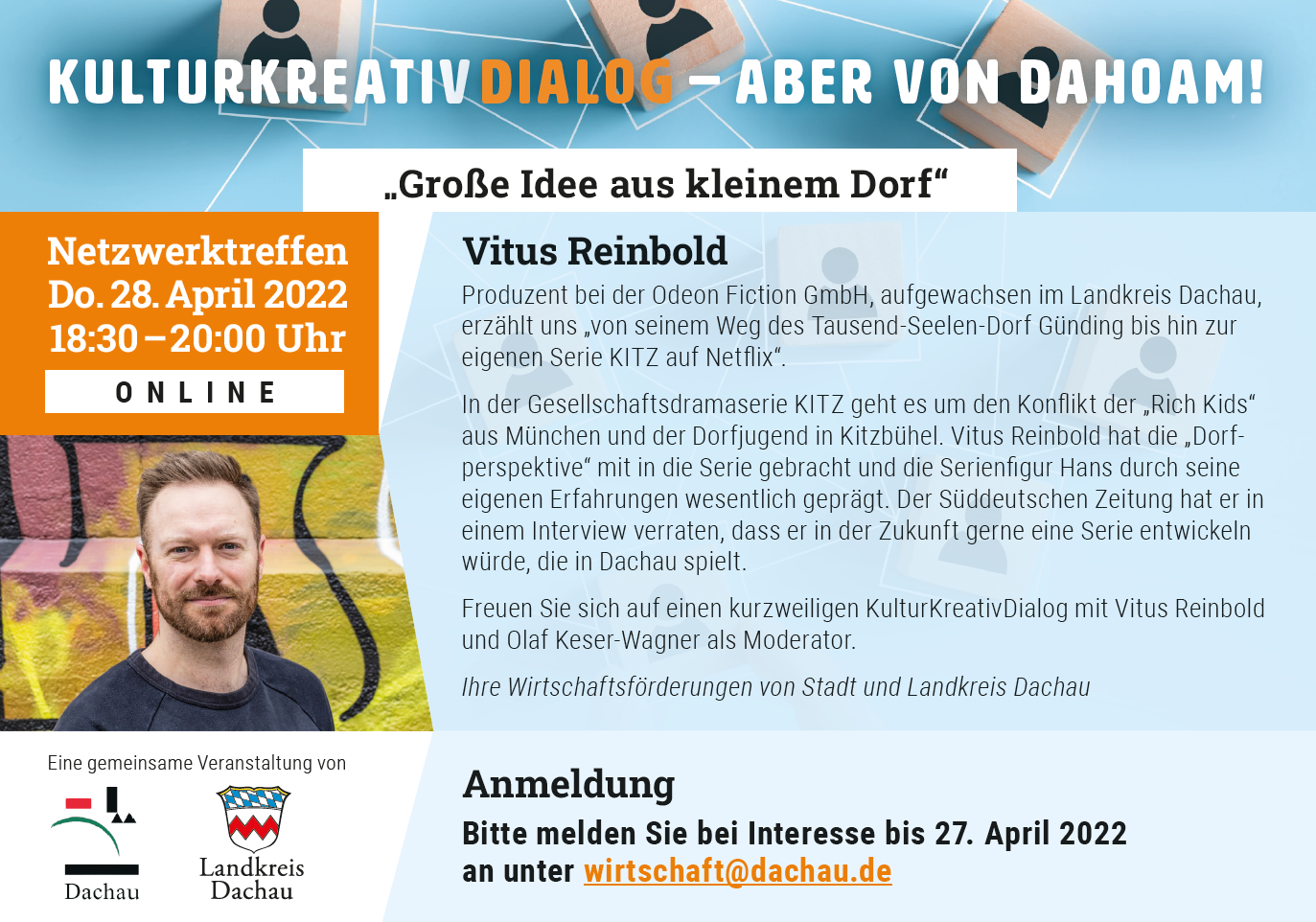 Zweiter digitaler „KulturKreativDialog – aber von DAHoam!“