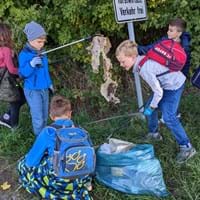 Müllsammelaktion Grund- und Mittelschule Bergkirchen