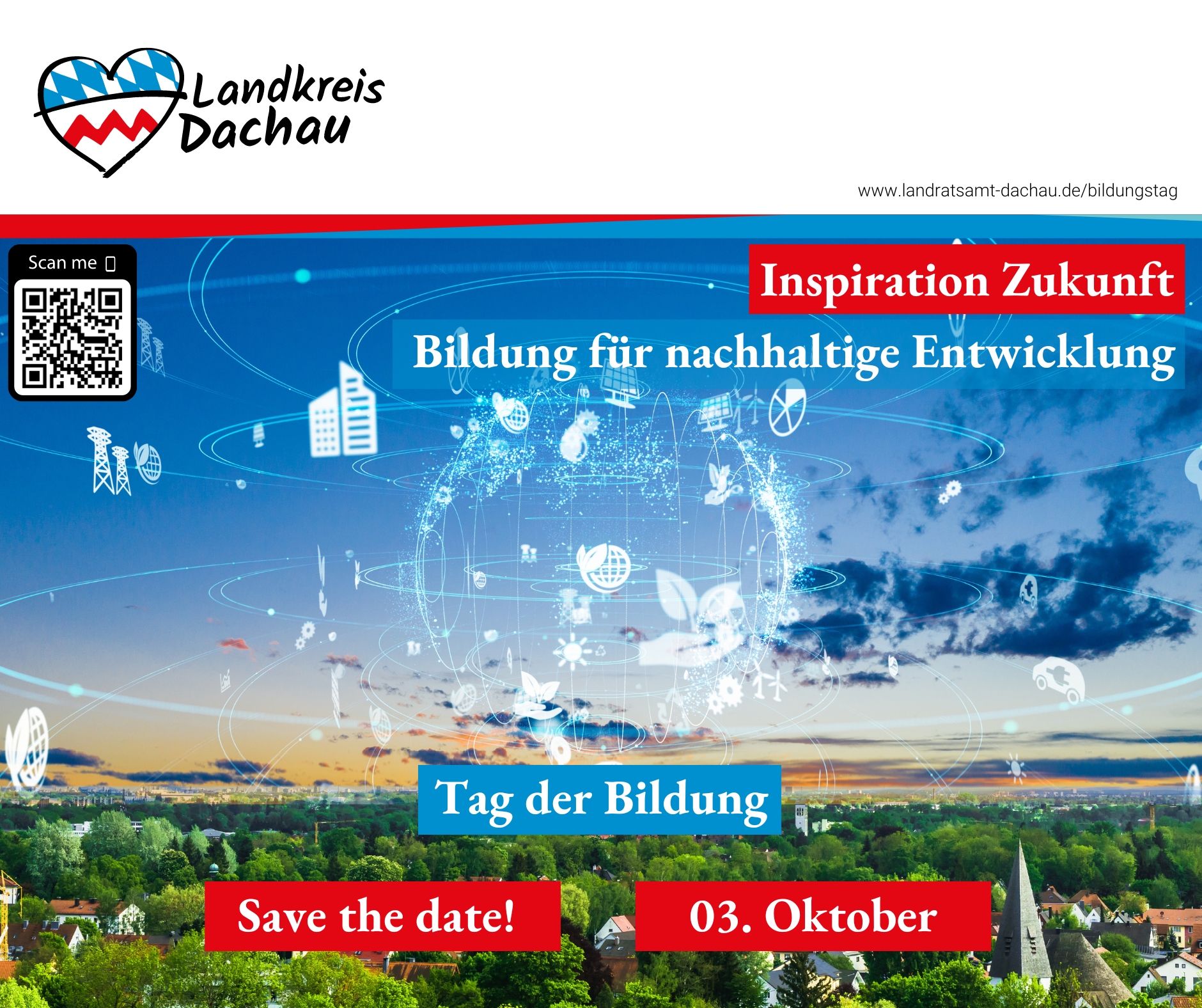 Jetzt voranmelden: Tag der Bildung im Landkreis Dachau am 03. Oktober 2023, Inspiration Zukunft – Bildung für Nachhaltige Entwicklung