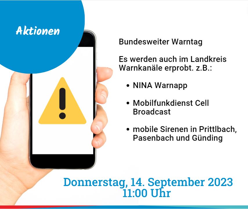 Bundesweiter Warntag am 14. September 2023 um 11:00 Uhr