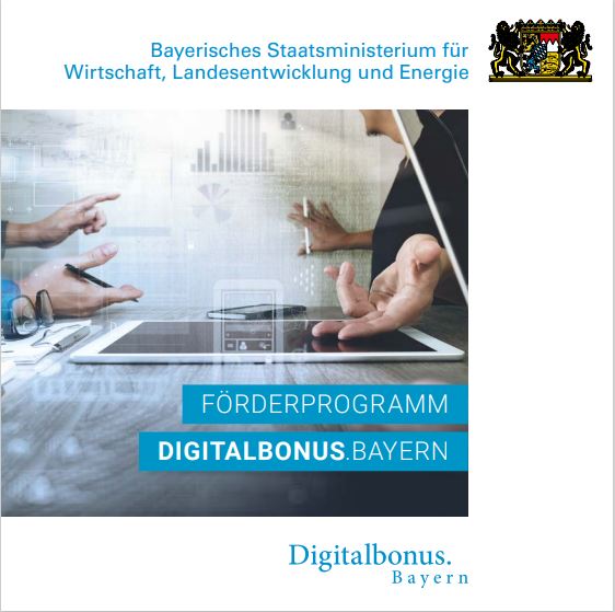 Titelbild Flyer Förderprogramm Digitalbonus