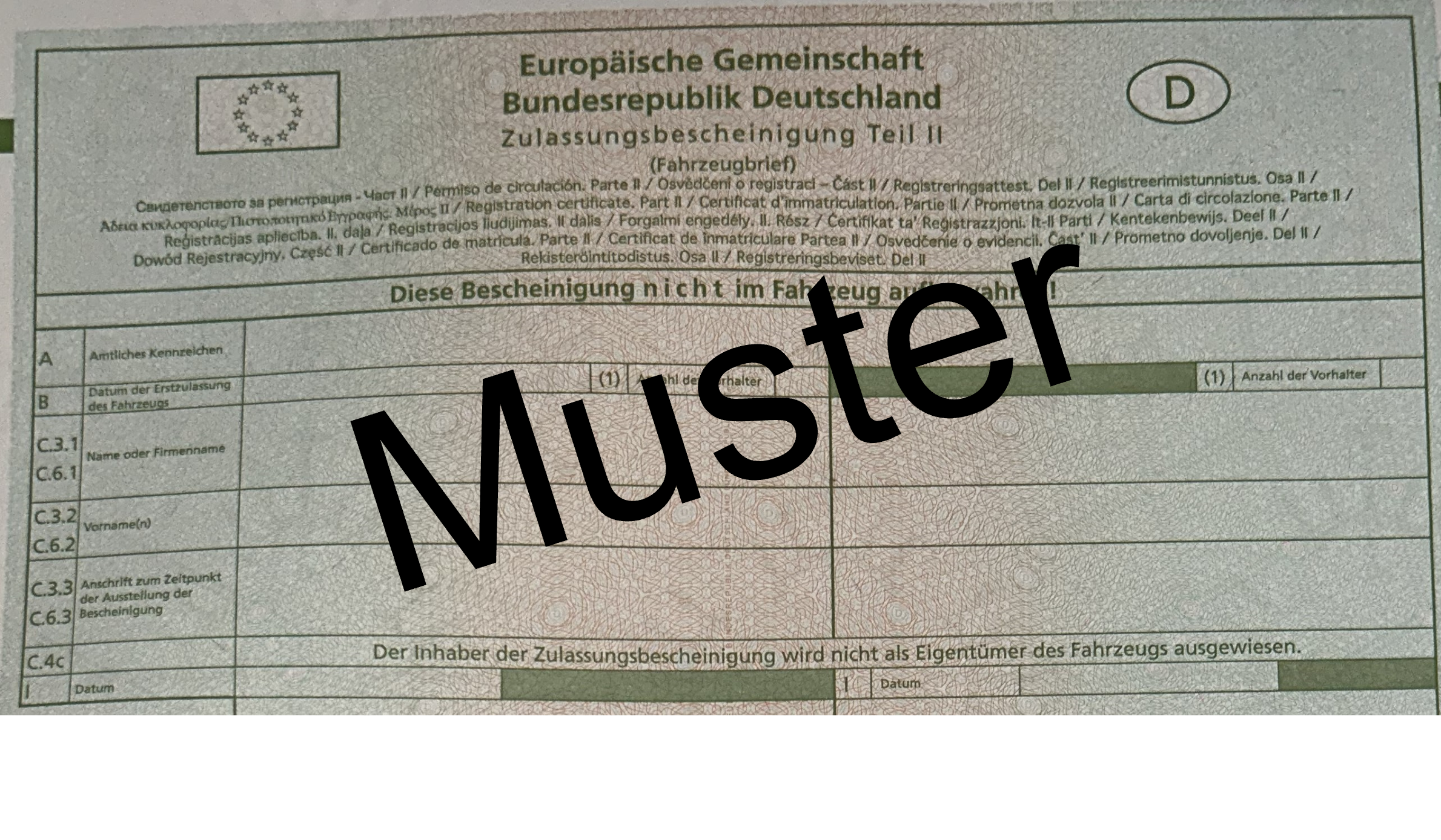 Online-Auskunft Fahrzeugbriefe