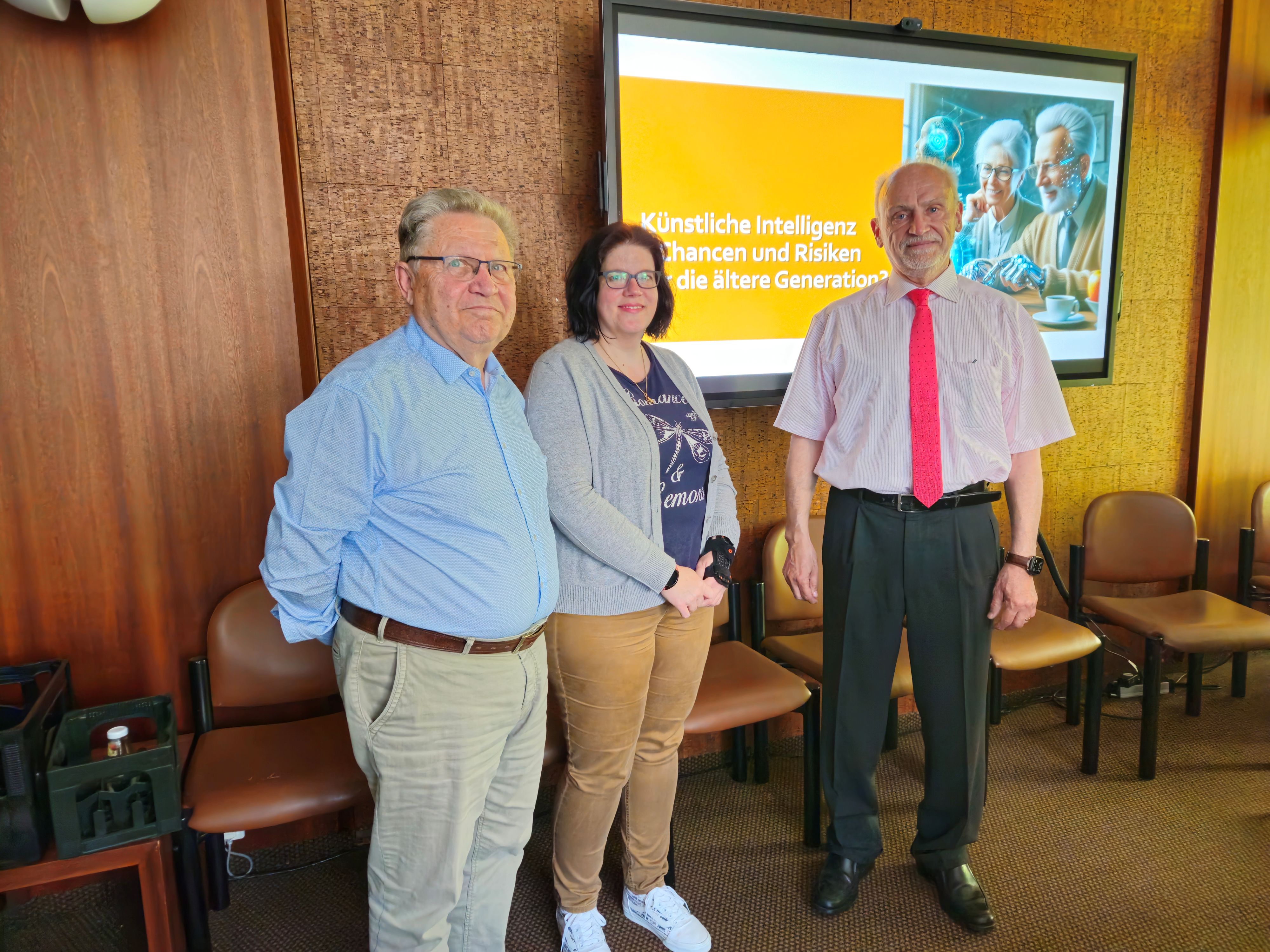 Reinhold Heiss, Christine Ruscke und der Referent Peter Kellner