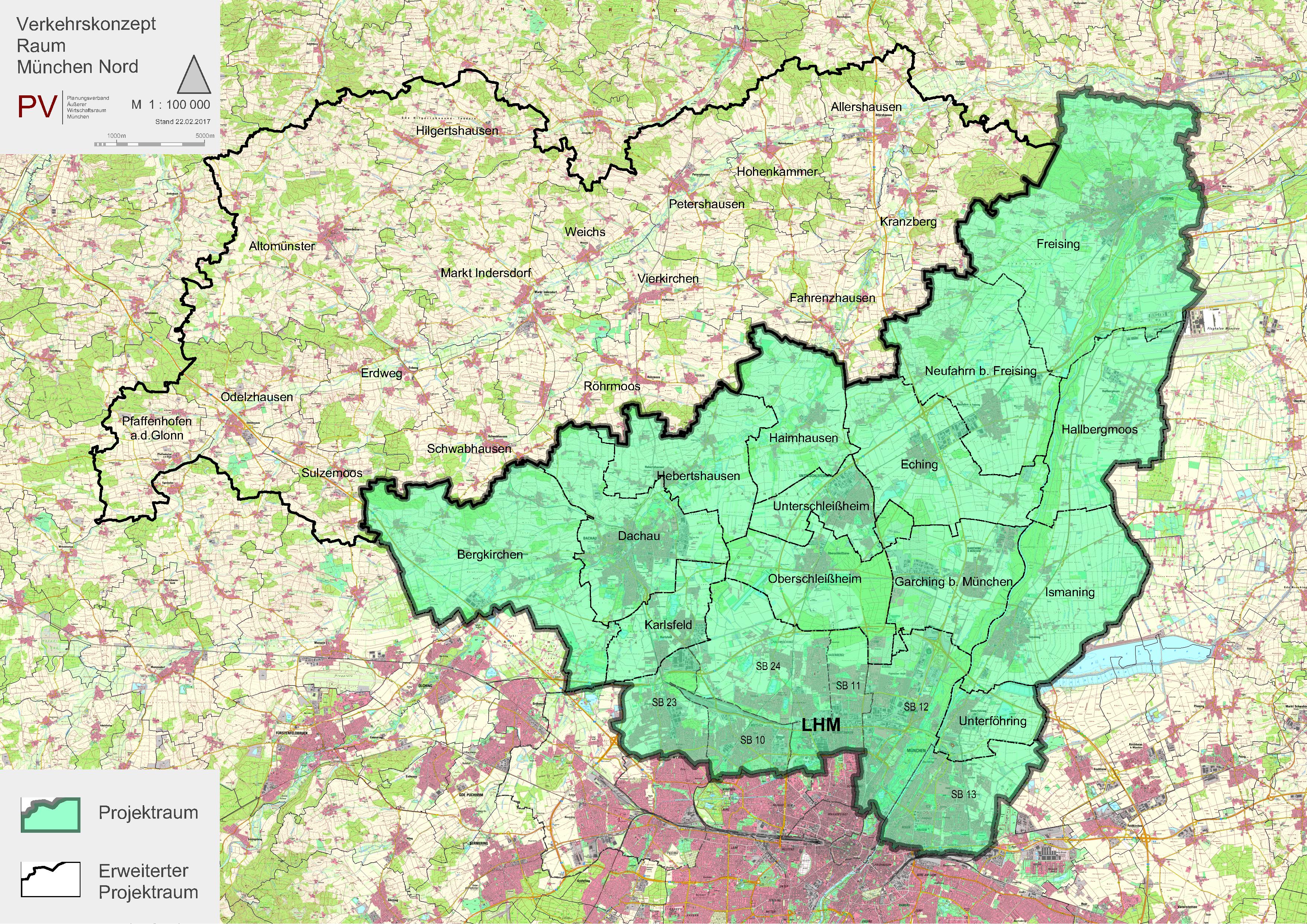 Projektarbeit für Interkommunales Verkehrskonzept München Nord gestartet 