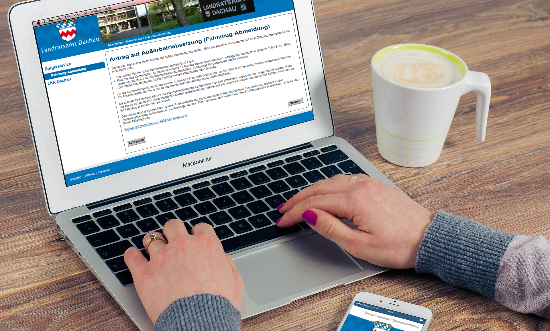 Hier geht's zum Online-Dienst