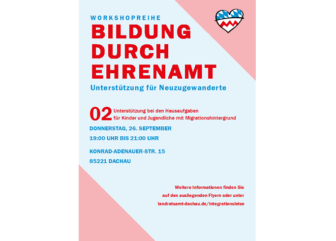 Die Helferkreise im Landkreis brauchen Unterstützung - Veranstaltung „Bildung durch Ehrenamt“ informiert darüber, wie man sich einbringen kann