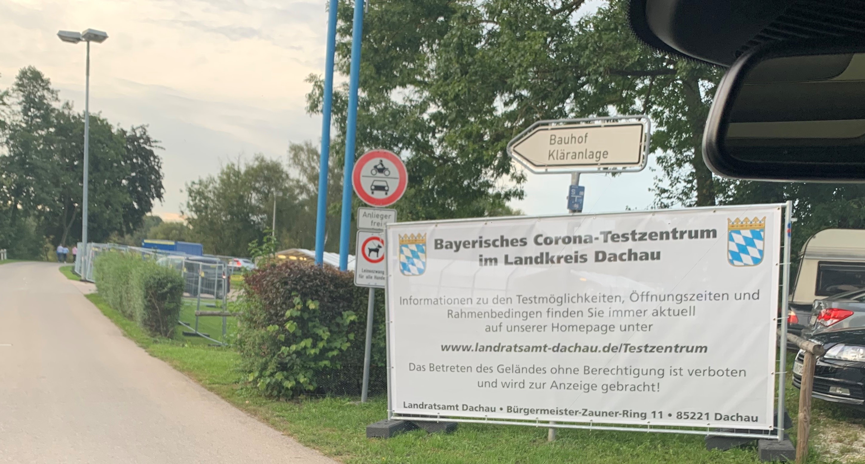 Öffnungszeiten der Teststrecke in Markt Indersdorf von der Weihnachtswoche bis 08.01.2021