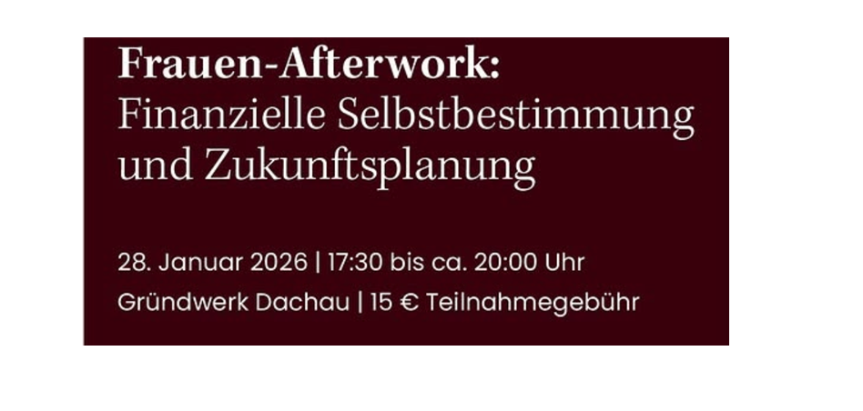 Frauen-Afterwork: Finanzielle Selbstbestimmung & Zukunftsplanung
