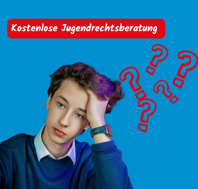 Ein Junge grübelt über Probleme. Die Rechtsberatung ist eine Lösung