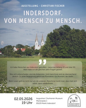 Plakat zur Ausstellung von Christian Fischer - Indersdorf von Mensch zu Mensch