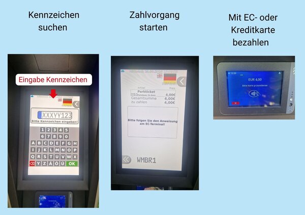 Bild vergr&ouml;&szlig;ern: Screenshot für Zahlung am Parkautomaten mit EC-/Girokarte und Kreditkarte