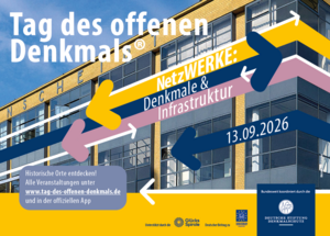 Gebäude mit Hinweis zum Tag des offenen Denkmals 2026