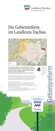 Bild vergr&ouml;&szlig;ern: Bild eines Flyers, der die Gebietsreform im Landkreis Dachau beschreibt.