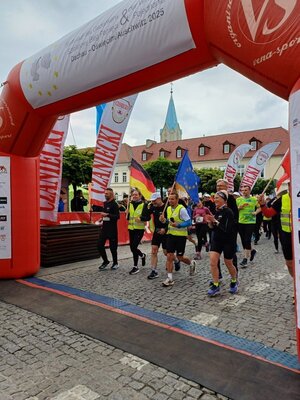 Staffellauf Ziel